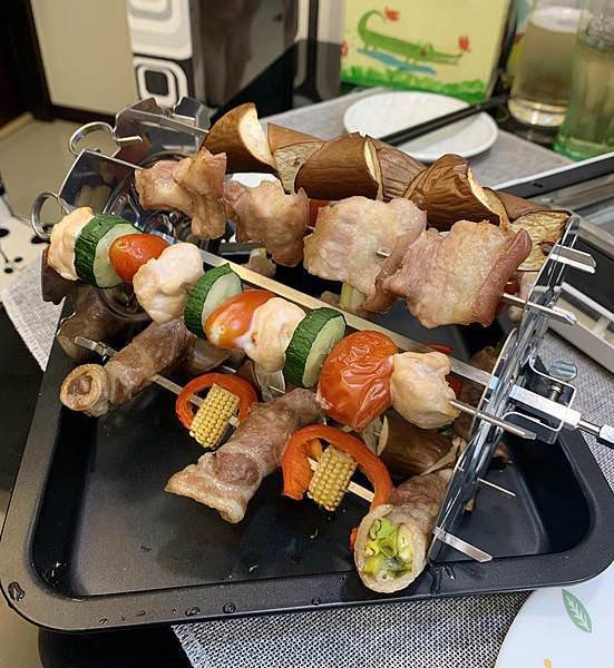 用氣炸烤箱在家吃串燒